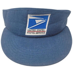 Vintage US Mail Post Office Visor SnapBack USPS RARE Blue New Unused Bancroft